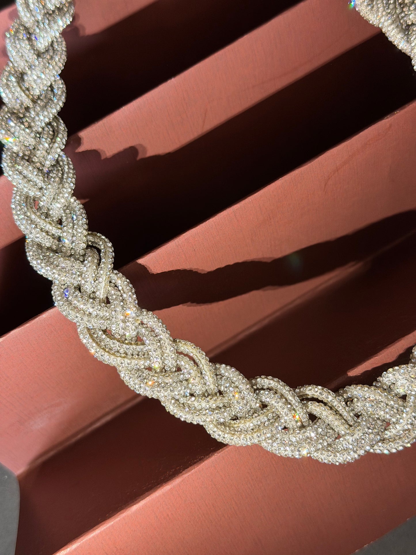 Braided Radiance Necklace - Silver