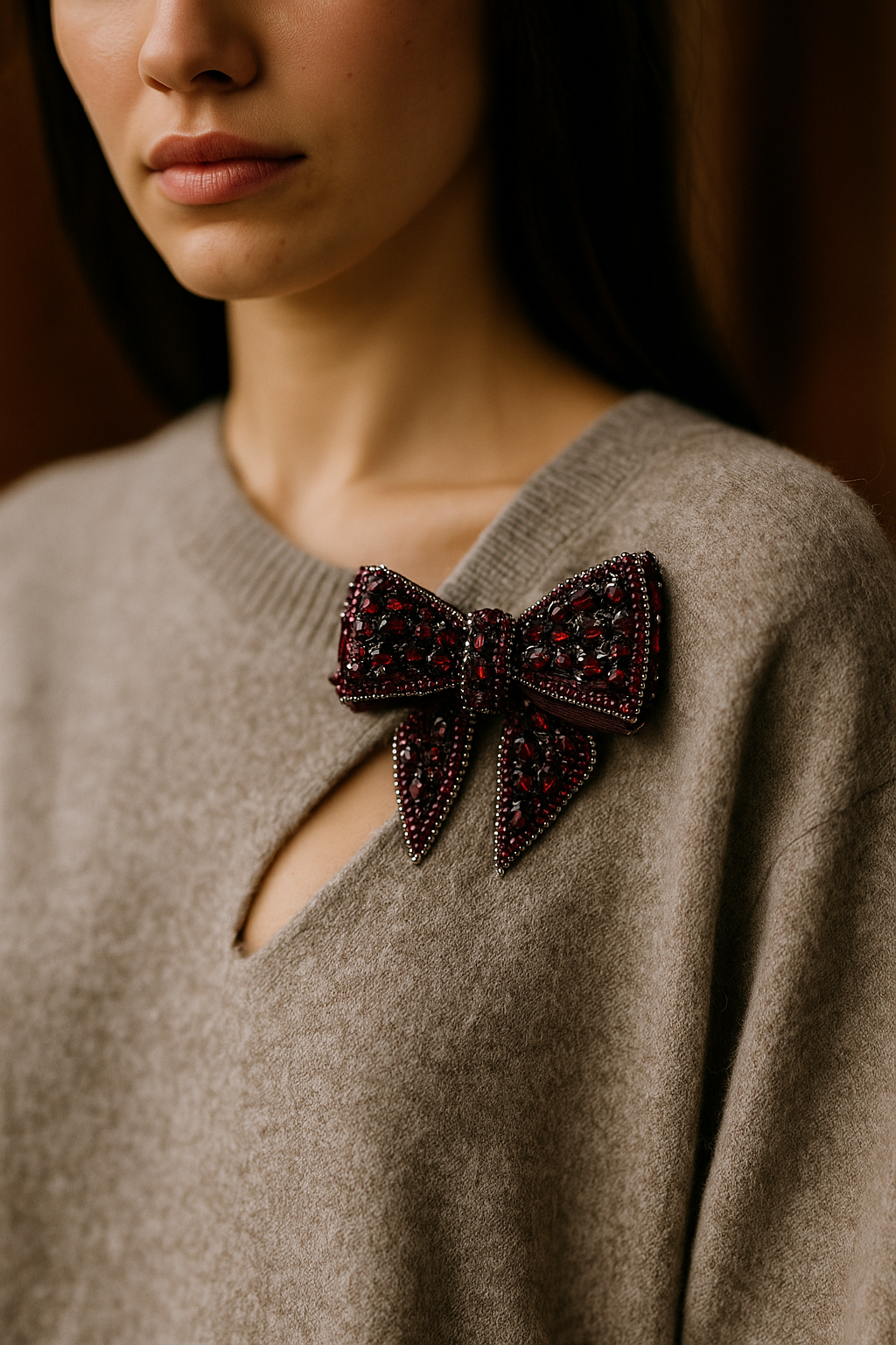 Dazzle Red Bow Fashion Accessories