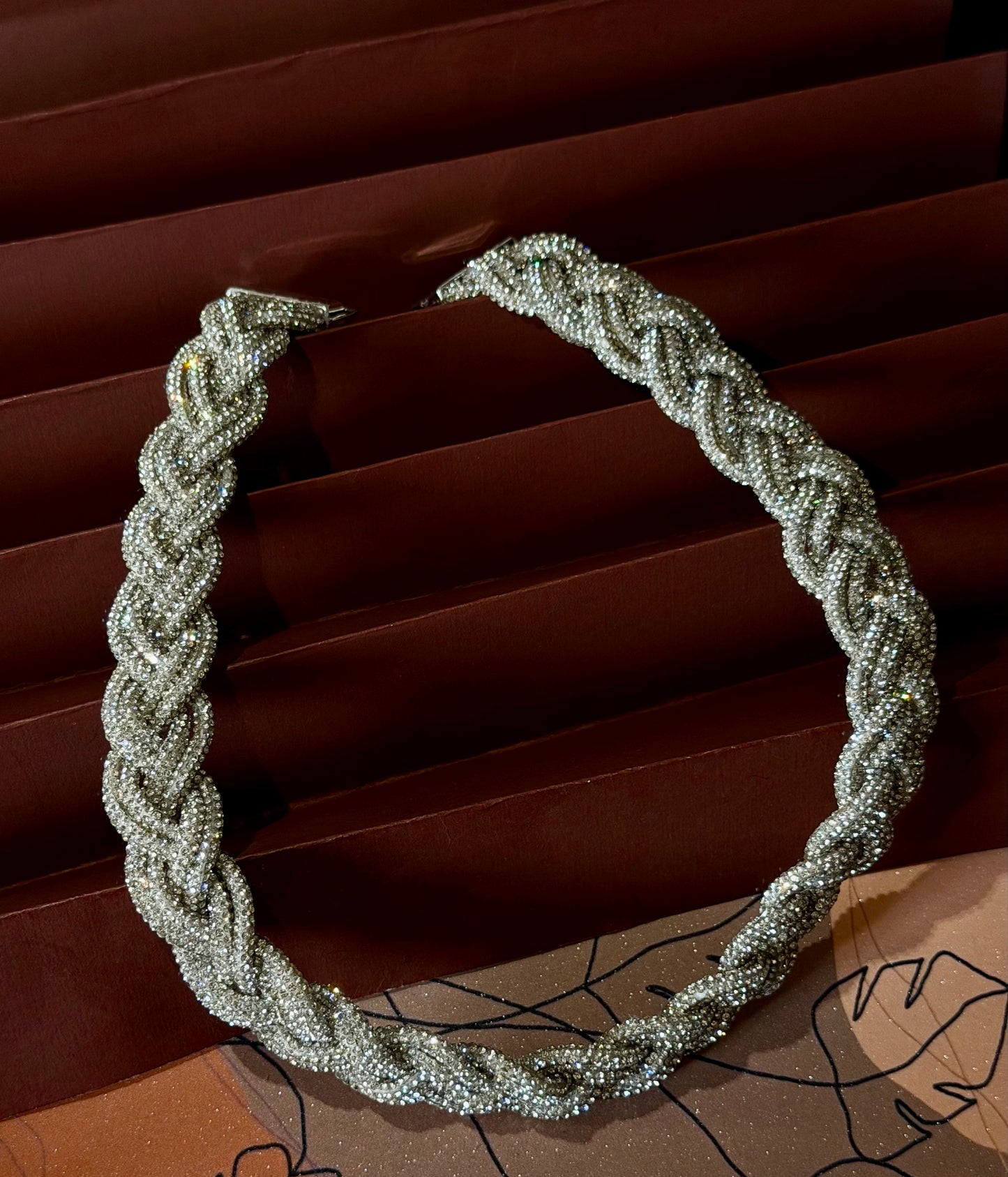 Braided Radiance Necklace - Silver