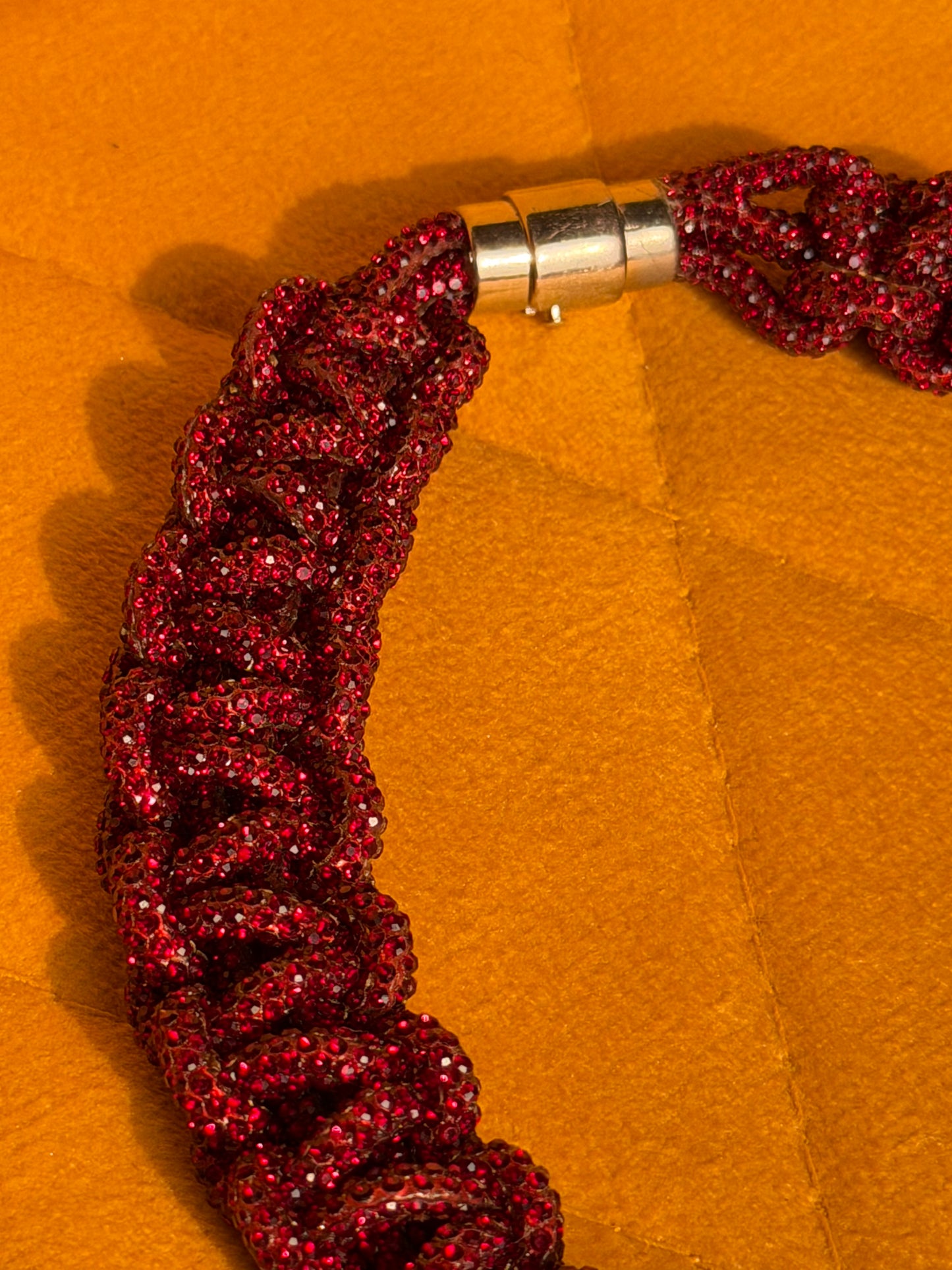 Crimson Luxe Necklace - Maroon Red