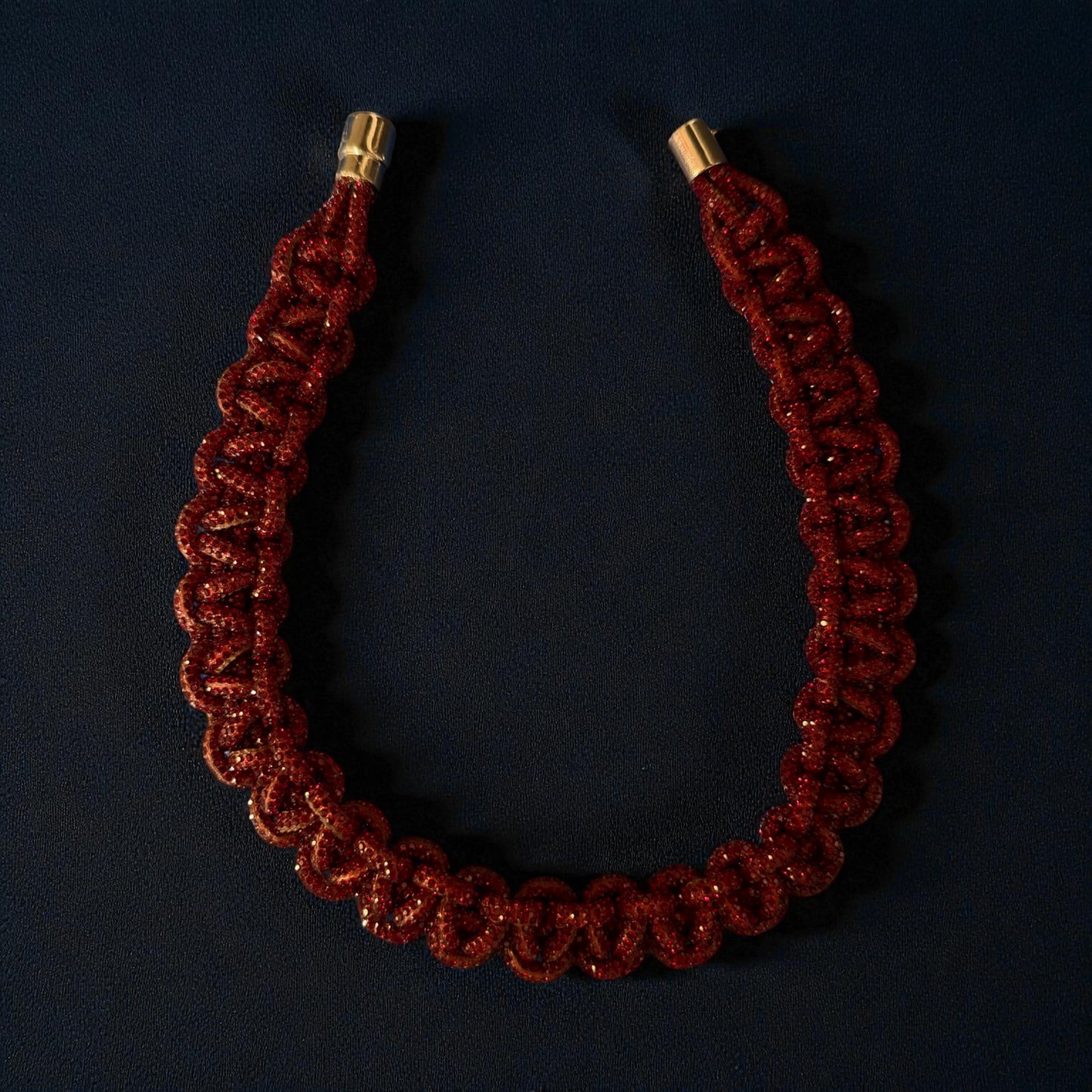 Crimson Luxe Necklace - Maroon Red
